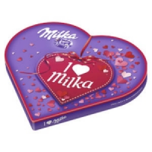 I love Milka Geschenkherz, Alles Gute oder Kleines Dankeschön Pralinés 2.99 €