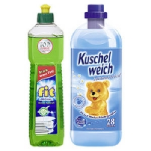 Kuschelweich Weichspüler oder fit Handgeschirr-Spülmittel