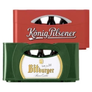 Bitburger Pils Stubbi oder König Pilsener Steinie