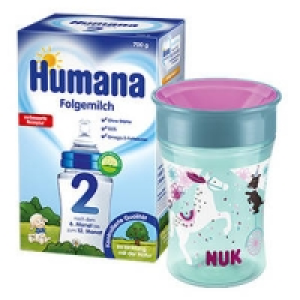 Humana Folgemilch 2 oder NUK Magic-Cup 8.49 €