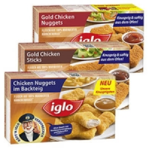 iglo 12 Gold Chicken-Nuggets oder 10 Gold Chicken-Sticks 1.89 €