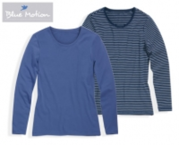 Blue Motion Langarm-Basic-Shirts, 2 Stück