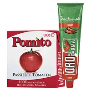 Oro di Parma Tomatenmark oder Pomito passierte Tomaten
