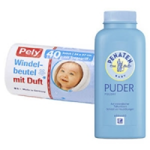 Penaten Puder oder Pely Windelbeutel mit Duft und Tragegriffen