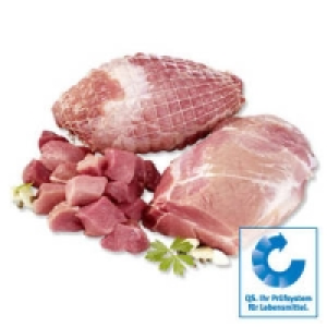Frischer Schweinebraten, Schweinerollbraten oder Schweinegulasch