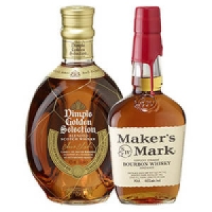 Makers Mark Bourbon Whisky oder Dimple Scotch Whisky Golden Selection