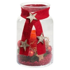 Deko-Glas mit LED-Kerze