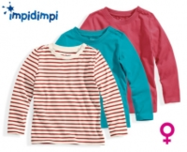 impidimpi Kleinkinder-Basic-Langarmshirts, 3 Stück