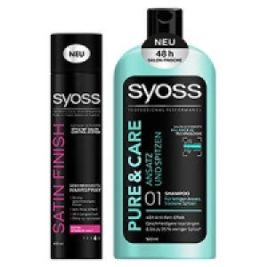 Syoss Shampoo, Sp&uuml;lung, Haarspray oder Schaumfestiger