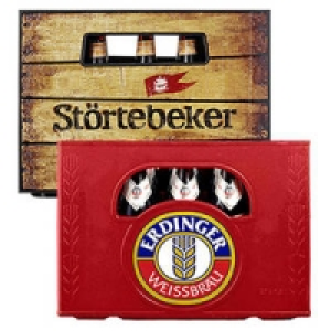 Erdinger Weissbier oder Störtebeker Pilsener Bier, Schwarzbier, Bernst