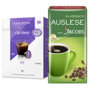 Auslese von Jacobs, Meister R&ouml;stung von Jacobs oder Caf&eacute; Royal Caff&egrave; G