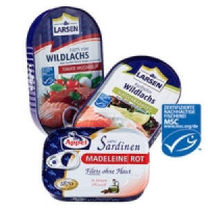 Appel Sardinen oder Larsen MSC-Wildlachs