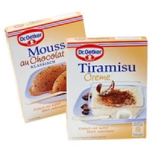Dr. Oetker Mousse au Chocolat klassisch oder Tiramisu Creme