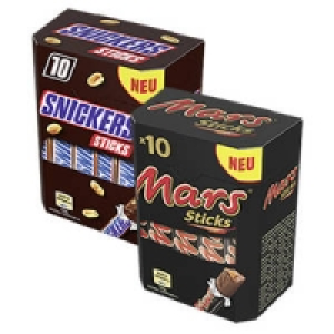 Mars, Snickers oder Twix Sticks