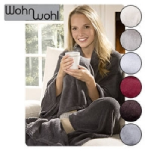 Flanell-Decke mit &Auml;rmeln und Taschen