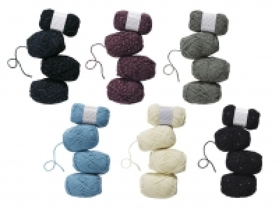 Lidl  CRELANDO® Effekt-Strickgarn Lina / Mia, 4 x 50 g