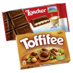 Loacker Tafelschokolade oder Toffifee