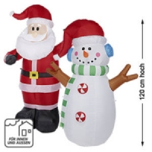 Aufblasbare Deko-Figur Weihnachtsmann oder Schneemann