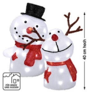 LED-Deko-Figur Schneemannoder Rentier