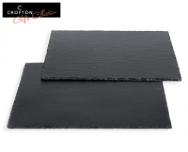 CROFTON® Chefs Collection Schiefer-Servierplatten, 2 Stück