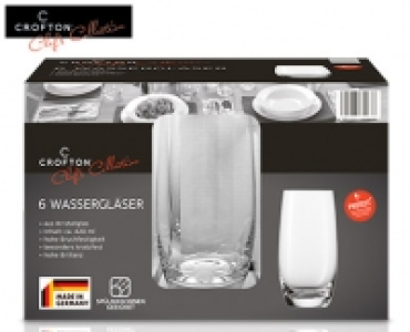 Aldi Süd  CROFTON® Chefs Collection 6 Wassergläser