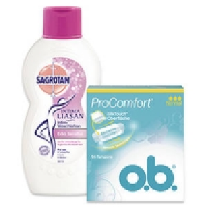 o.b. Tampons oder Sagrotan Intima Liasan Waschlotion 3.99&nbsp;&euro;