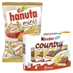 hanuta minis oder kinder country 1.49 €