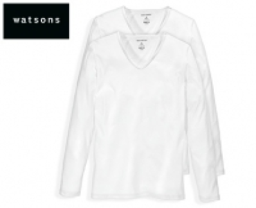 watsons Langarmshirts, weiß, 2 Stück