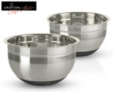 CROFTON® Chefs Collection Edelstahl-Schüsseln, 2er-Set