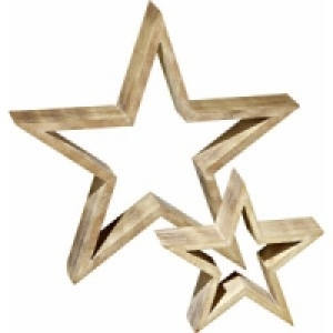 Holzstern 2er Set