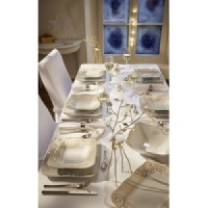 Polyresin Leopard silber