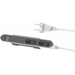 2er Steckdosenleiste mit 2 x USB-Anschluss