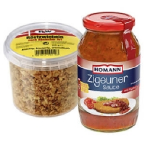 Real  Homann Zigeunersauce oder P&W Röstzwiebeln