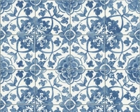 Roller  A.S. Creation Vinyltapete FARO 4 - floral - Küche - blau-weiß - 10 Met