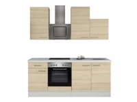 Roller  Küchenblock AKAZIA - Akazie-weiß - mit E-Geräten - 210 cm