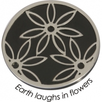 Karstadt Quoins Münze für Anhänger Earth laughs in flowers, QMOD-06L-D, Gr. L