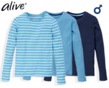 alive®Kinder-Basic-Langarmshirts, 3 Stück 4.99 €