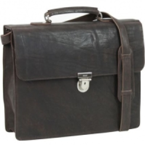 Karstadt Leonhard Heyden Grenoble Aktentasche Leder 38 cm, braun