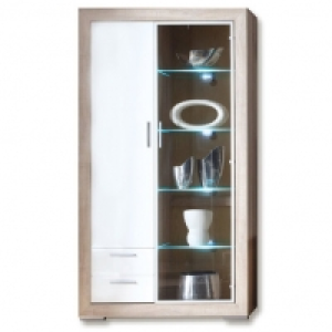 Vitrine FERNANDO - Sonoma Eiche-wei&szlig; - LED-Beleuchtung 299.99&nbsp;&euro;