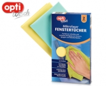 Aldi Süd  optiWisch Mikrofaser-Fenstertücher, 2 Stück