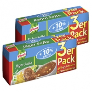 Knorr Basis-So&szlig;e + 10 % gratis versch. Sorten, jede 3er-Bonuspackung
