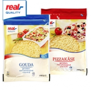 Gouda oder Pizzak&auml;se, gerieben 45/40 % Fett i. Tr. und weitere Sorten,