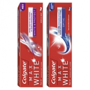Colgate Max White Zahncreme, jede 75-ml-Tube