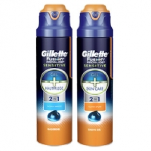 Gillette Fusion Proglide Sensitive Rasiergel, jede 170-g-Dose