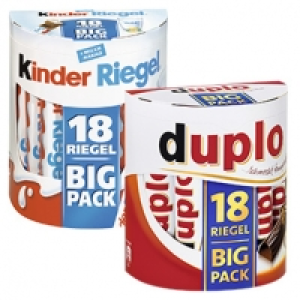 duplo, kinder Riegel 18er oder Schoko-Bons 300 g, jede 328/378/300-g-P