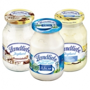 Landliebe Naturjoghurt oder Fruchtjoghurt versch. Sorten, 500-g-Glas,