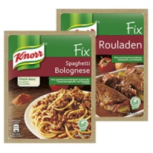 Knorr Fix f&uuml;r Spaghetti Bolognese 42 g oder f&uuml;r Rouladen 34 g und weit