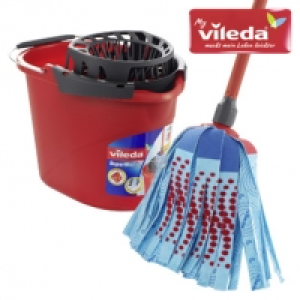 Serie SuperMocio Wischmopp mit Stiel Eimer mit Sieb, ca. 12 Liter Inha