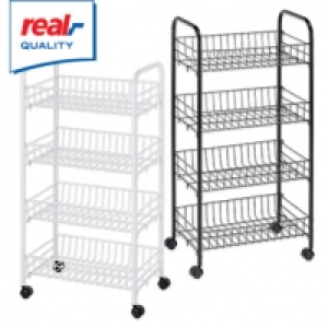 K&uuml;chenrollwagen Metall Ma&szlig;e: ca. H 76 x B 45 x T 31 cm (Ma&szlig;e inkl. Rol