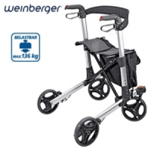 Real  Rollator 43845 leichter, stabiler Alu-Rahmen praktische Stufenhilfe ab